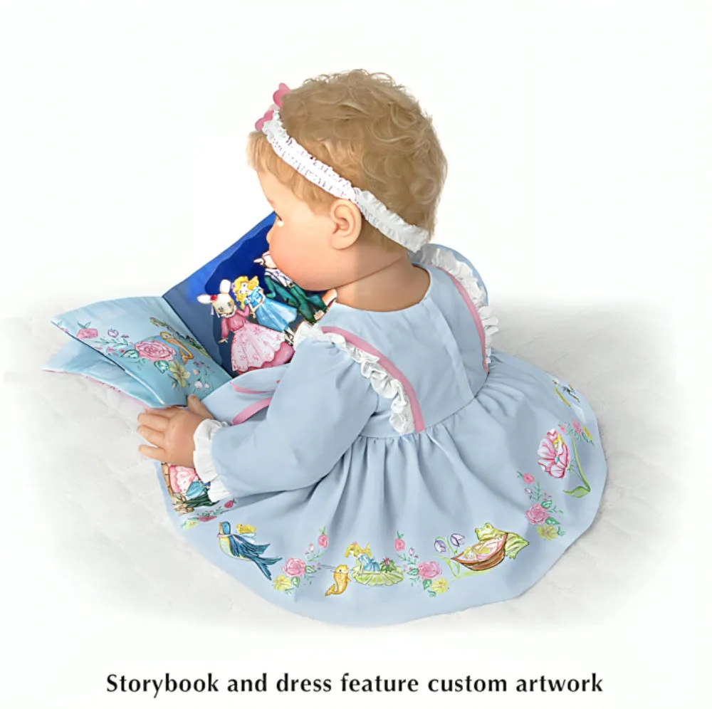 The Ashton-Drake Galleries Story Time with Maria Baby Doll Lifelike RealTouch® Vinyl with Hold That Pose!® Technology and Custom Fairytale Dress by Ping Lau 17.5-Inches