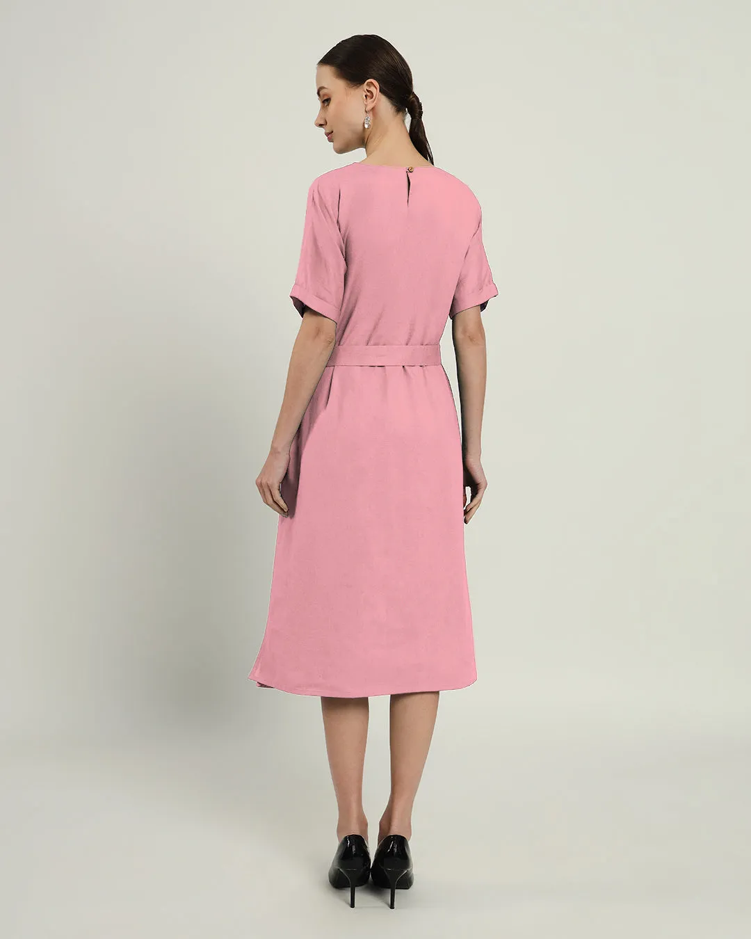 The Tayma Fondant Pink Cotton Dress