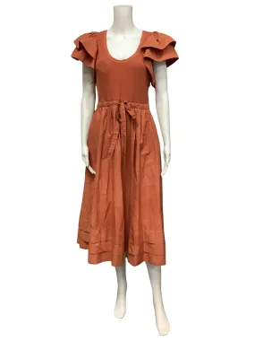 Ulla Johnson Round Neck Maxi Dress Size: M, 8