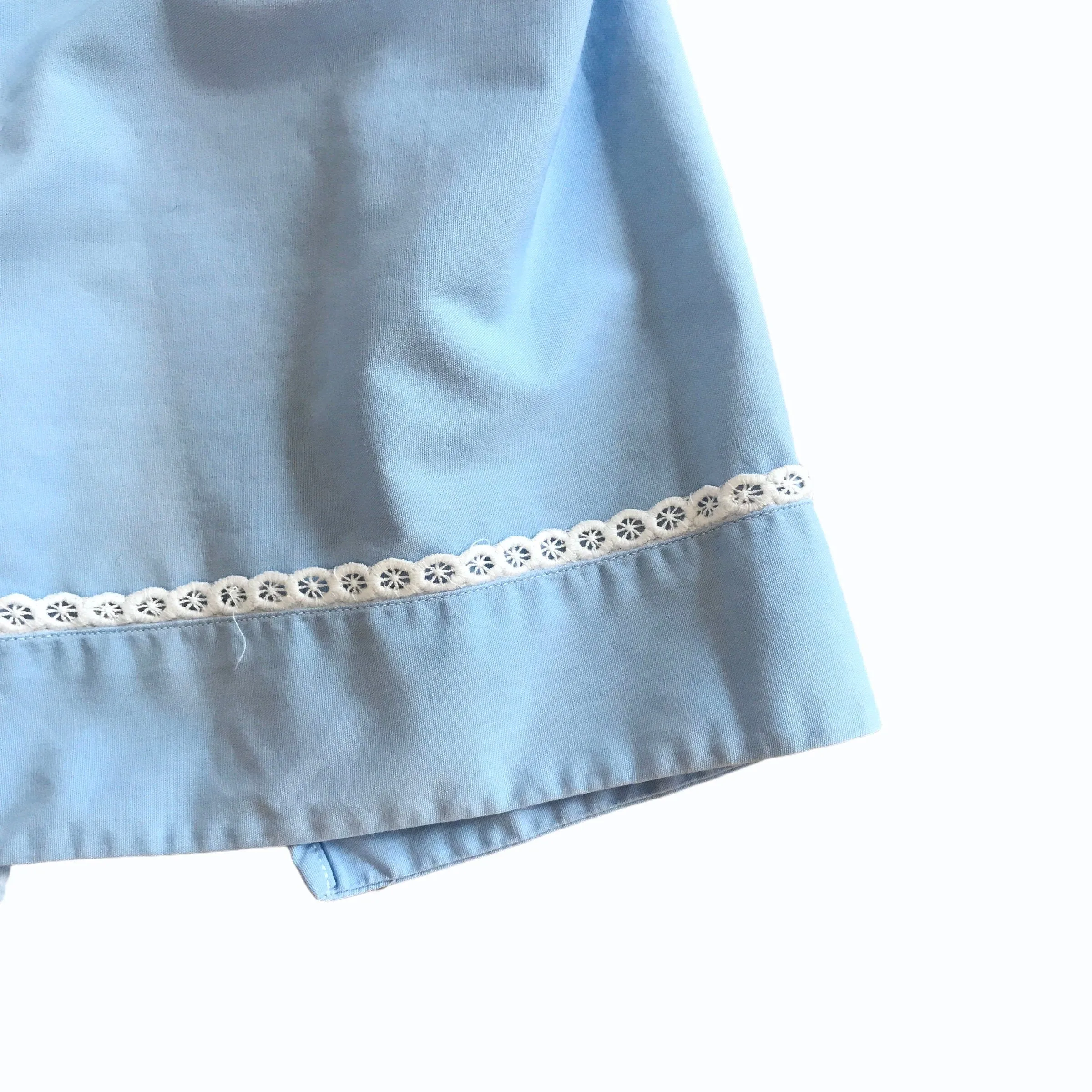 Vintage 60s Baby Blue Bib  French Made 6-9 Months