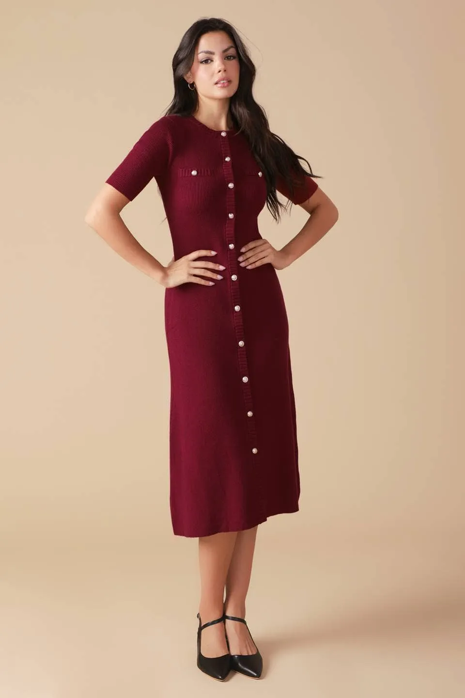 Vollie Sweater Knit Midi Dress FINAL SALE