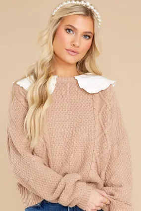 Wonderful Fairytale Taupe Sweater