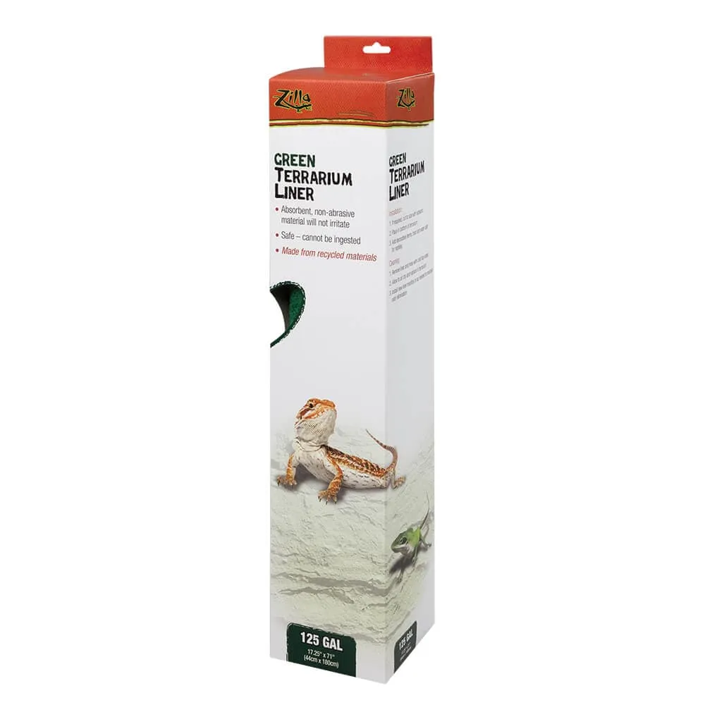 Zilla Terrarium Liner Reptile Bedding; Green