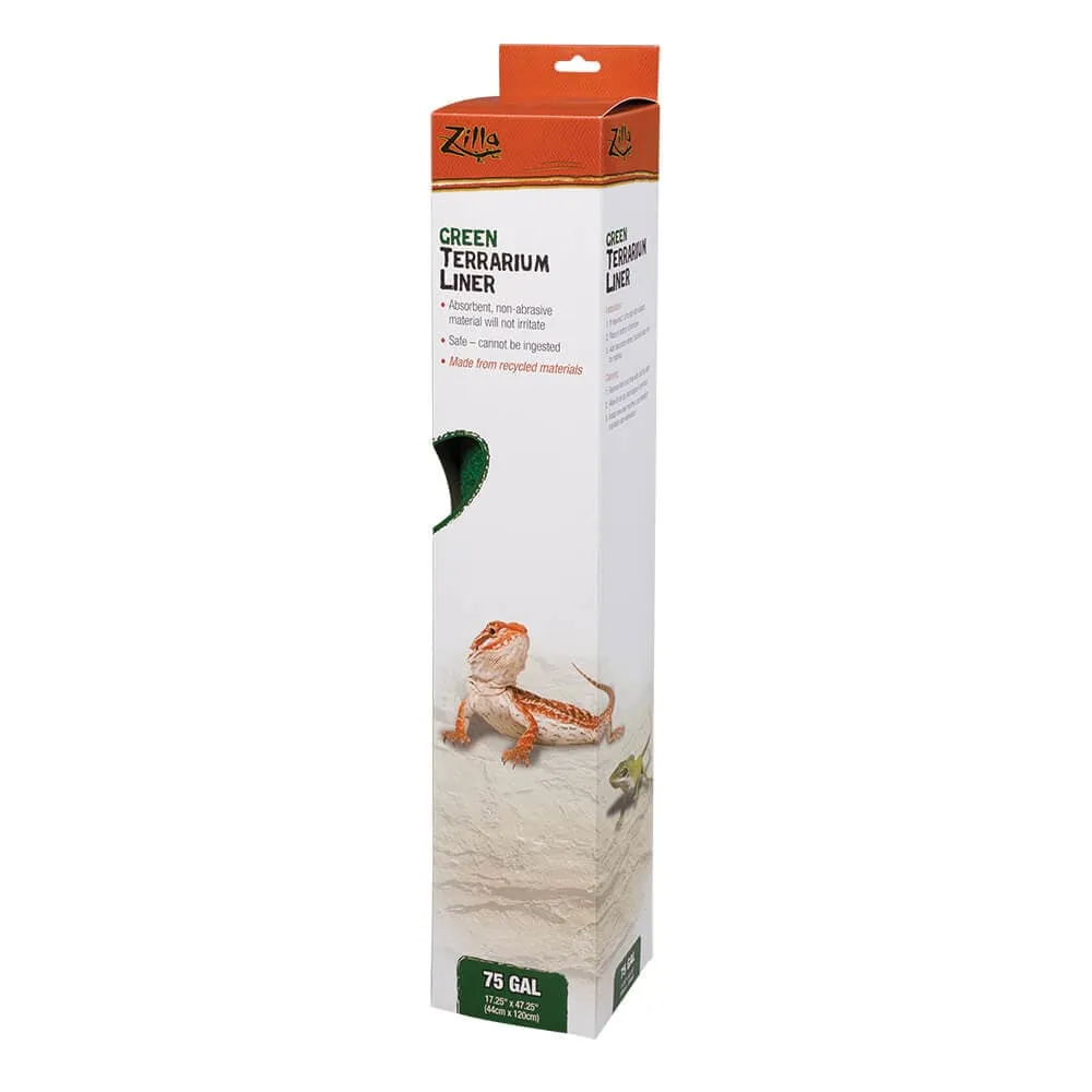 Zilla Terrarium Liner Reptile Bedding; Green