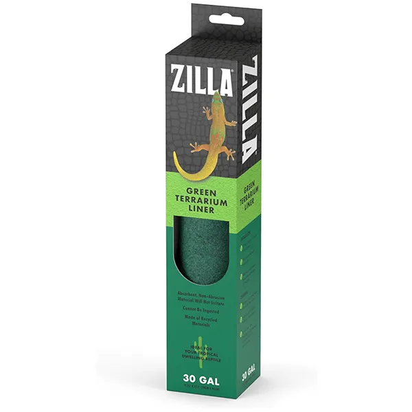 Zilla Terrarium Liner Reptile Bedding; Green
