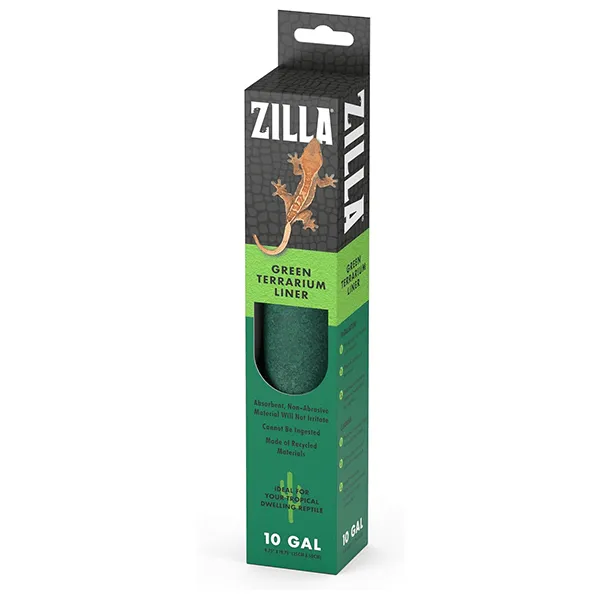Zilla Terrarium Liner Reptile Bedding; Green