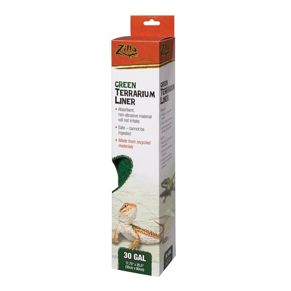 Zilla Terrarium Liner Reptile Bedding; Green