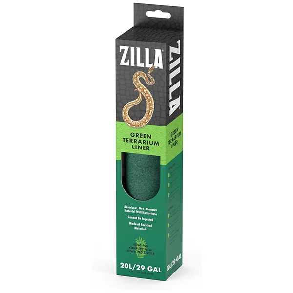 Zilla Terrarium Liner Reptile Bedding; Green