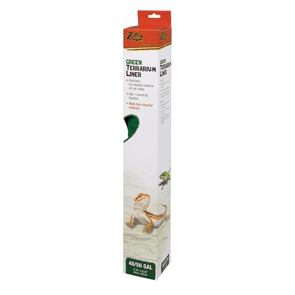 Zilla Terrarium Liner Reptile Bedding; Green