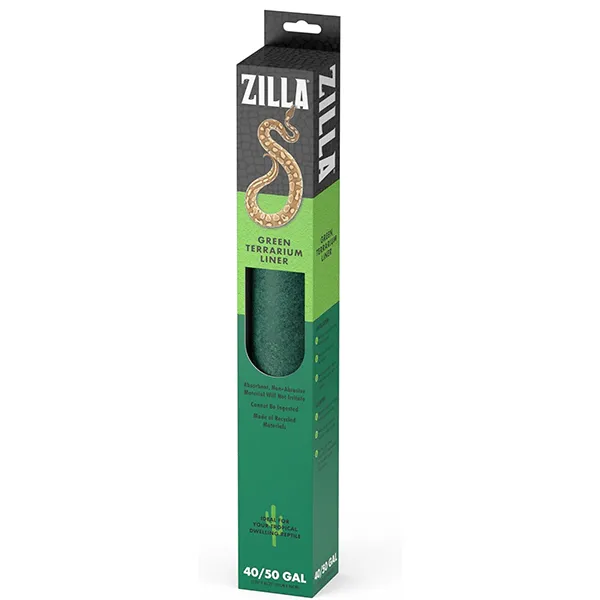 Zilla Terrarium Liner Reptile Bedding; Green